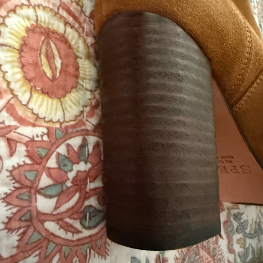NEW | SPELL Cha Cha Slouch Leather Suede Boots in Tan 39= US 8 - Picture 8 of 13